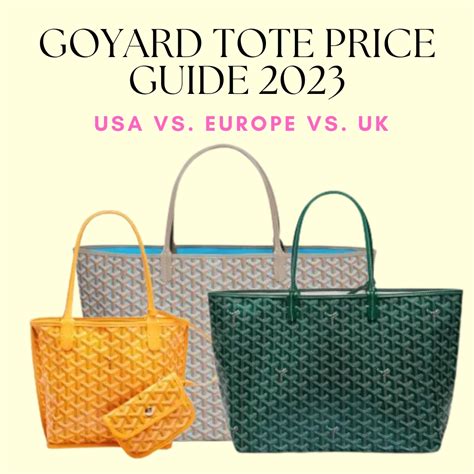 goyard uk price 2016|goyard price list 2023.